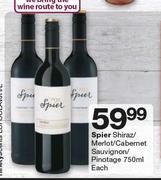 Spier Shiraz/Merlot/Cabernet Sauvignon/Pinotage-750ml Each