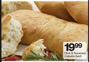 Olive & Rosemary Ciabatta-Each