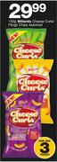 Willards Cheese Curls/Flings Chips Assorted-3 x 150g