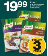 Knorr Sauce/Gravy Packs Assorted-For 3