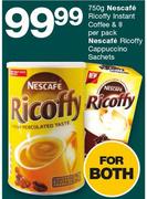 Nescafe Ricoffy Instant Coffee-750g & Nescafe Ricoffy Cappuccino Sachets-8 Per Pack