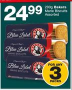 Bakers Marie Biscuits Assorted-3 x 200g 