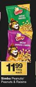 Simba Peanuts/Peanuts & Raisins-150g Each