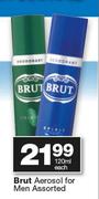 Brut Aersol For Men Assorted-120ml Each