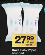 Dove baby Wipes Assorted-50 Per Pack