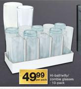 Hi Ball/Willy/Zombie Glasses 10 Pack-Per Pack