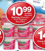 Darling Smooth/ Fruit Yoghurt Assorted 6 x 100ml-Per Pack
