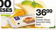 Clover Cheese Slices Assorted 400g-Each
