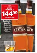 Scottish Leader Original Blended Scotch Whisky 750ml-Each