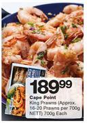 Cape Point King Prawn Approx 16-20 Prawns 700g-Each