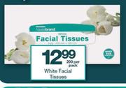 Housebrand White Facial Tissues 200-Per Pack