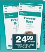 Housebrand Freezer Bags Large 25/ Small 50-Per Pack