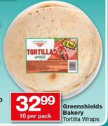 Greenshields Bakery Tortilla Wraps-10 Per Pack