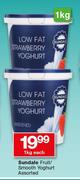 Sundale Fruit/Smooth Yoghurt-1Kg Each