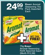 Knorr Aromat Seasoning Trio Pack Assorted-200g Free Knorr Aromat Seasoning Refill Assorted-75g Each