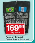 Foreign Ground Coffee Beans Assorted-1Kg Each