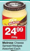 Melrose Cheese Spread/Wedges Assorted-250g Each