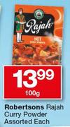 Robertsons Rajah Curry Powder Assorted-100g Each