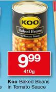 Koo Baked Beans In Tomato Sauce-410g