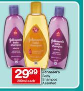 Johnson's Baby Shampoo Assorted-200ml Each