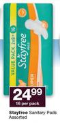 Stayfree Sanitary Pads Assorted-16 Per Pack