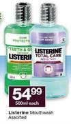 Listerine Mouthwash Assorted-500ml Each