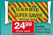 Garbie Super Saver Refuse Bags-20 Per Pack