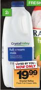 Crystal Valley Fresh Full Cream Milk-2Ltr