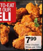 Fried Chicken Wings-Per 100g