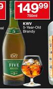KWV 5 Year Old Brandy-750ml