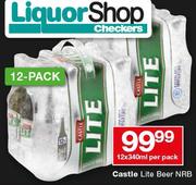 Castle Lite Beer NRB-12x340ml Per Pack