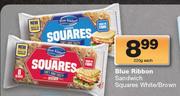 Blue Ribbon Sandwich Squares White/Brown-220g Each