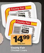 Country Fair Chicken Livers-500g Each