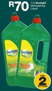 Sunlight Dishwashing Liquid-2 x 1.5Ltr