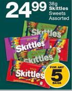 Skittles Sweets Assorted-5 x 38g