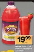 Daly's Fruit Drink Blend Concentrate Assorted-1.5Ltr Each