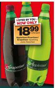 Appletiser/Peartiser/Grapetiser Sparkling Juice Assorted-1.25Ltr Each