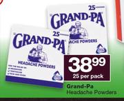 Grand Pa Headache Powders-25 Per Pack