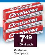 Oralwise Toothpaste-100ml Each