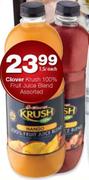 Clover Krush 100% Fruit Juice Blend Assorted-1.5Ltr Each