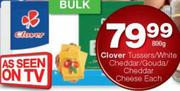 Clover Tussers/White Cheddar/Gouda/Cheddar Cheese-800g Each