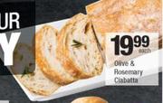 Olive & Rosemary Ciabatta-Each
