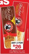 Bakers Red Label Cream Biscuits-2x200g