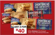 Chelsea Shortbread/Choc Chip Shortbread Biscuits-3x200g