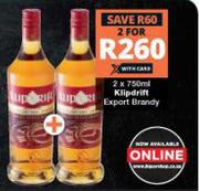 Klipdrift Export Brandy-For 2 x 750ml