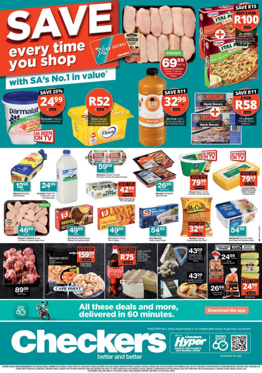 Checkers Eastern Cape : Xtra Savings (5 October - 9 October 2022) — m ...