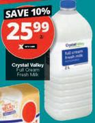 Crystal Valley Full Cream Fresh Milk-2L