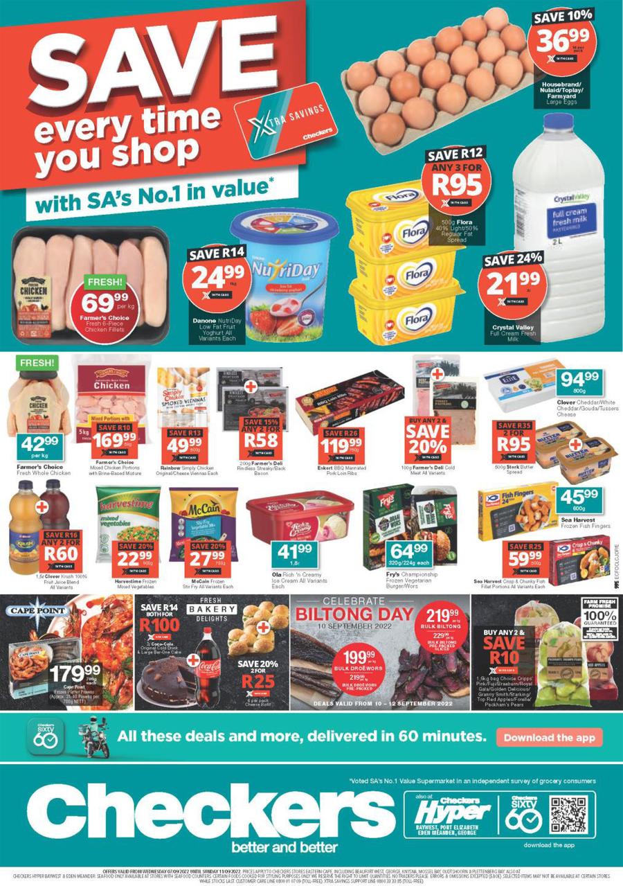 Checkers Eastern Cape : Xtra Savings (7 September - 11 September 2022 ...