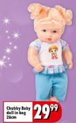 Chubby Baby Doll In Bag 26Cm