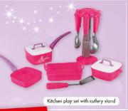 Kitchen Play Set With Cutlery Stand